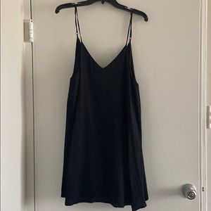 V neck Tank Dress in Black